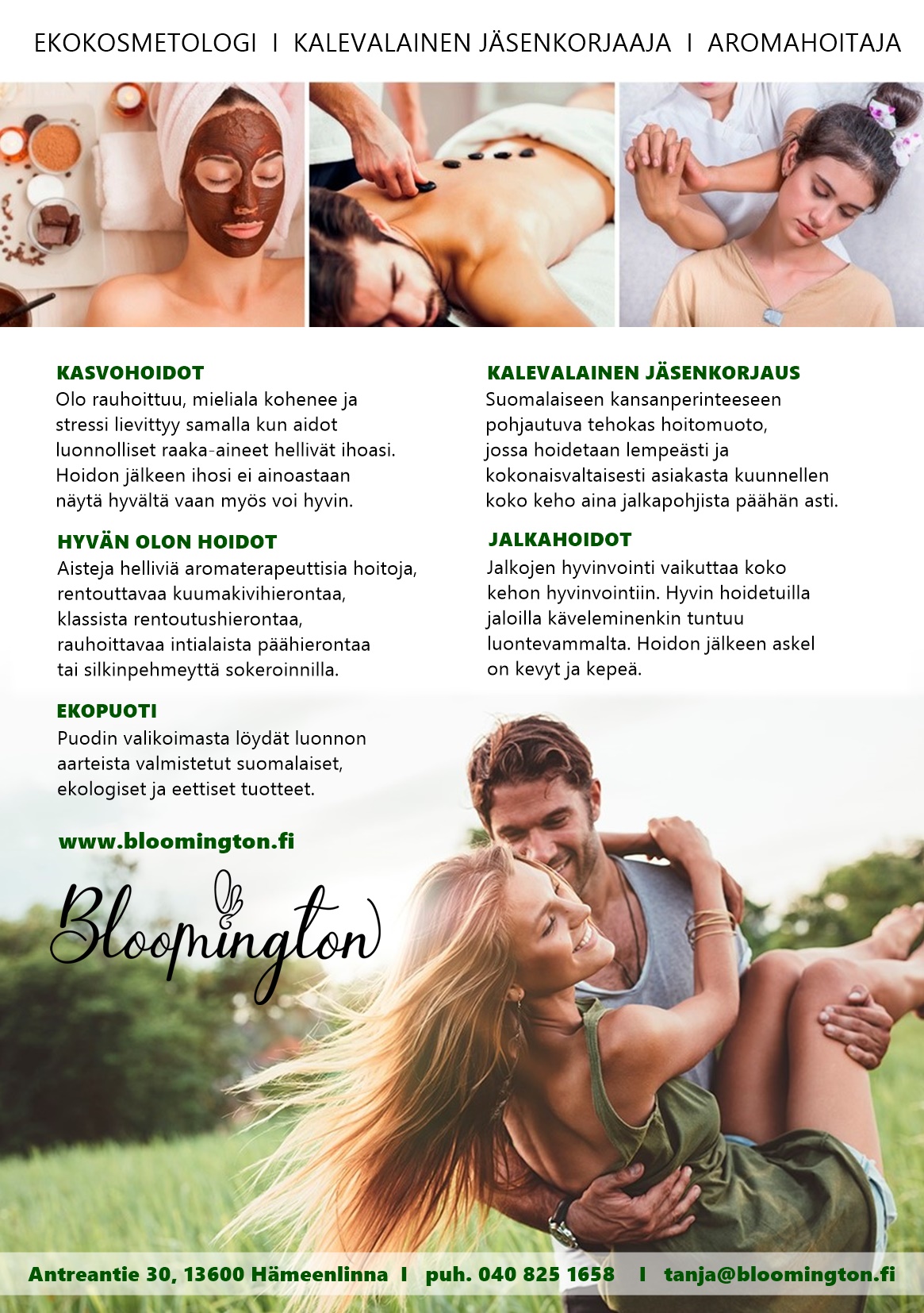 kauneushoitola kalevalainen jäsenkorjaus hämeenlinna